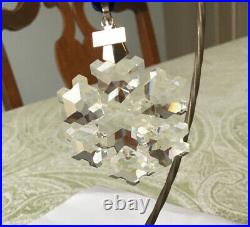 1994 Swarovski Crystal Star Snowflake Holiday Christmas Ornament Box Certificate