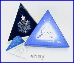 1994 Swarovski Holiday Crystal Christmas Glass Snowflake Ornament in Box
