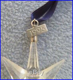 1995 Limited Ed Swarovski Crystal Snowflake Star Christmas Tree Ornament No Box