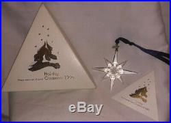 1995 SWAROVSKI CRYSTAL SNOWFLAKE ORNAMENT CHRISTMAS HOLIDAY ORNAMENT With BOX