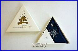 1995 Swarovski Crystal Christmas Ornament With Box & Papers VERY NICE