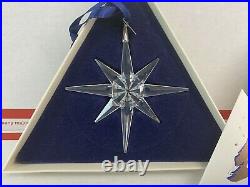 1995 Swarovski Crystal Holiday Christmas Star Snowflake Ornament Orig Box