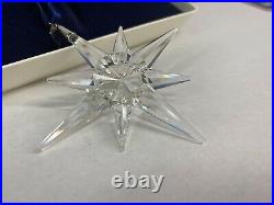 1995 Swarovski Crystal Holiday Christmas Star Snowflake Ornament Orig Box