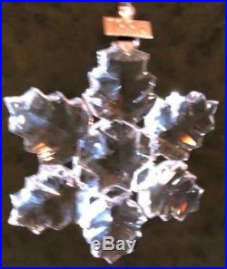 1996 Annual Swarovski Crystal Snowflake Christmas Ornament