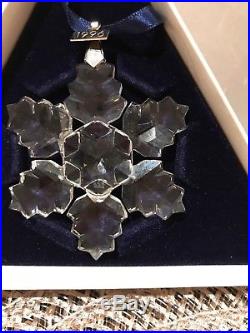1996 SWAROVSKI Crystal Annual Christmas Snowflake / Star Ornament with box & COA