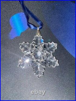 1996 Swarovski Annual Edition Christmas Ornament Snowflake Silver Crystal No Box