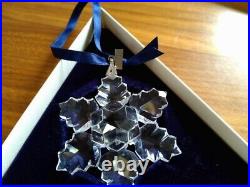 1996 Swarovski Holiday Christmas Annual Crystal Star Snowflake Ornament with Box