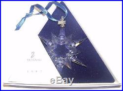 1997 SWAROVSKI CRYSTAL ANNUAL LIMITED EDITION CHRISTMAS ORNAMENT BOX, COA, RARE
