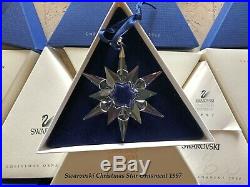 1997 Swarovski Crystal Christmas Tree Star Ornament Collectible COA & Box Mint
