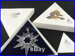 1997 Swarovski Crystal Snowflake Christmas Tree Holiday Ornament With Box