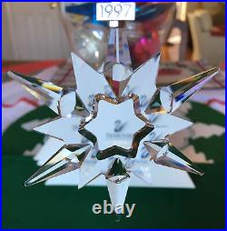 1997 Swarovski Crystal Star Snowflake Holiday Christmas Ornament Box Paper