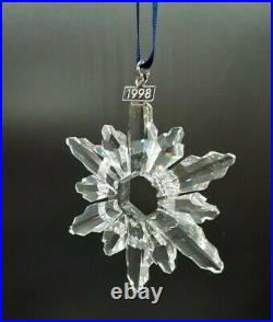 1998 Swarovski Annual Star Snowflake Crystal Christmas Ornament