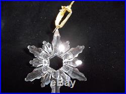 1998 Swarovski Crystal Annual Christmas Ornament STAR / SNOWFLAKE