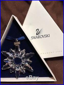 1998 Swarovski Crystal Annual Christmas Ornament Star/snowflake