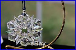 1999 Annual Swarovski Crystal Snowflake Star Christmas Ornament in Boxes