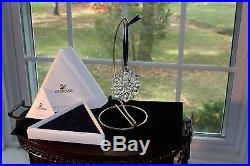 1999 Annual Swarovski Crystal Snowflake Star Christmas Ornament in Boxes