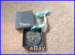 1999 Daum France Angel Cherub Crystal Christmas Ornament WithBox