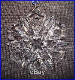 1999 Swarovski Crystal Snowflake Annual Christmas Tree Ornament withBox Never Used