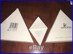 1999 Swarovski Crystal Snowflake Annual Christmas Tree Ornament withBoxes and COA