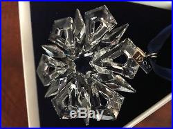 1999 Swarovski Crystal Snowflake Annual Christmas Tree Ornament withBoxes and COA