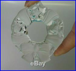 1999 Tiffany & Co. Clear Crystal Wreath Boxed Christmas Ornament Signed