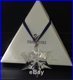 2000 SWAROVSKI CRYSTAL ANNUAL LIMITED EDITION CHRISTMAS STAR SNOWFLAKE ORNAMENT