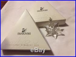2000 Swarovski Crystal Annual Christmas Star Snowflake Holiday Ornament MIB