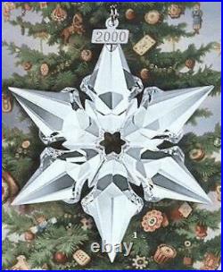 2000 SwarovskiSnowflake STAR Annual Christmas ORNAMENT boxes and certificate