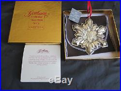 2001 Gorham Millennium Sterling Silver with Crystal Snowflake Christmas Ornament