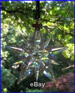 2001 Ltd Ed Swarovski Crystal Snowflake Star Christmas Tree Ornament Mint in Box