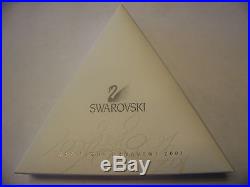2001 SWAROVSKI CRYSTAL ANNUAL LIMITED EDITION CHRISTMAS ORNAMENT BOX, COA, RARE