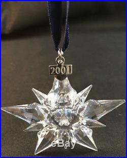 2001 Swarovski Christmas Crystal Star Snowflake Ornament - Mint - No Box