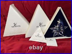 2001 Swarovski Crystal Annual Christmas Holiday ORNAMENT Original Boxes COA MINT