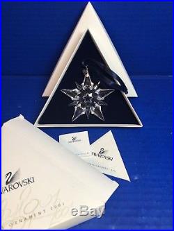 2001 Swarovski Crystal Annual Christmas Ornament Star Snowflake WithBox