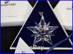 2001 Swarovski Crystal Annual Christmas Snowflake Star Ornament COA Excellent
