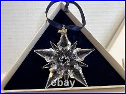 2001 Swarovski Crystal Annual Star Snowflake Christmas Ornament 3 Boxed EUC