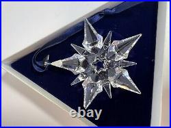 2001 Swarovski Crystal Annual Star Snowflake Christmas Ornament 3 Boxed EUC