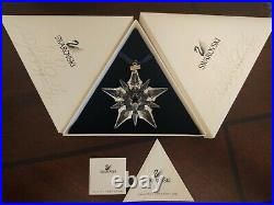 2001 Swarovski Crystal Christmas Ornament Star Snowflake #267941 NIB w. COA