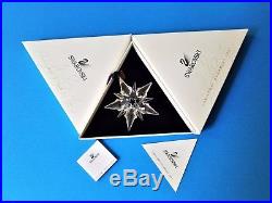 2001 Swarovski Crystal Christmas Snowflake Ornament in Both Boxes Collectible