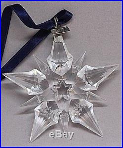 2001 Swarovski Lead Crystal Snowflake Christmas Ornament 9445 NR 200101 Austria