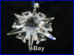 2002 Genuine Swarovski Crystal Snowflake Christmas Ornament R24 Pa