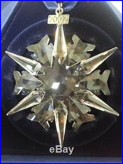 2002 Swarovski Annual Christmas Snowflake Star Ornament Xmas Holiday Crystal
