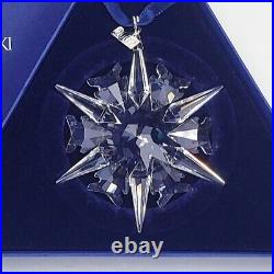 2002 Swarovski Annual Large 3 Crystal Star Snowflake Christmas Ornament & Box