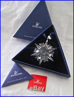 2002 Swarovski Crystal Annual Limited Edition Christmas Star Snowflake Ornament