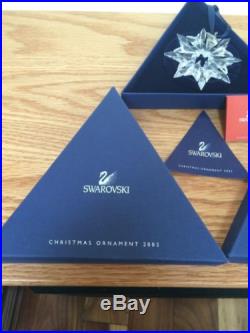 2003 SWAROVSKI CRYSTAL ANNUAL CHRISTMAS ORNAMENT STAR SNOWFLAKE RETIRED NR