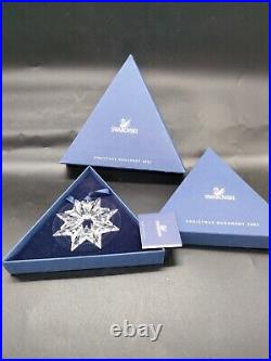 2003 Swarovski Annual Christmas Large Snowflake Ornament New with Boxes & COA