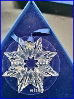 2003 Swarovski Annual Christmas Large Snowflake Ornament New with Boxes & COA