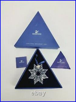 2003 Swarovski Crystal Annual Snowflake Star Large Ornament In Original Box
