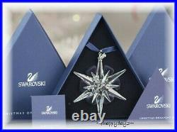 2004 & 2005 SwarovskiSnowflake STAR Annual Christmas ORNAMENTRockefeller set/2