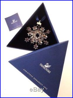 2004 Annual Swarovski Crystal Snowflake Star Christmas Ornament withOriginal Boxes